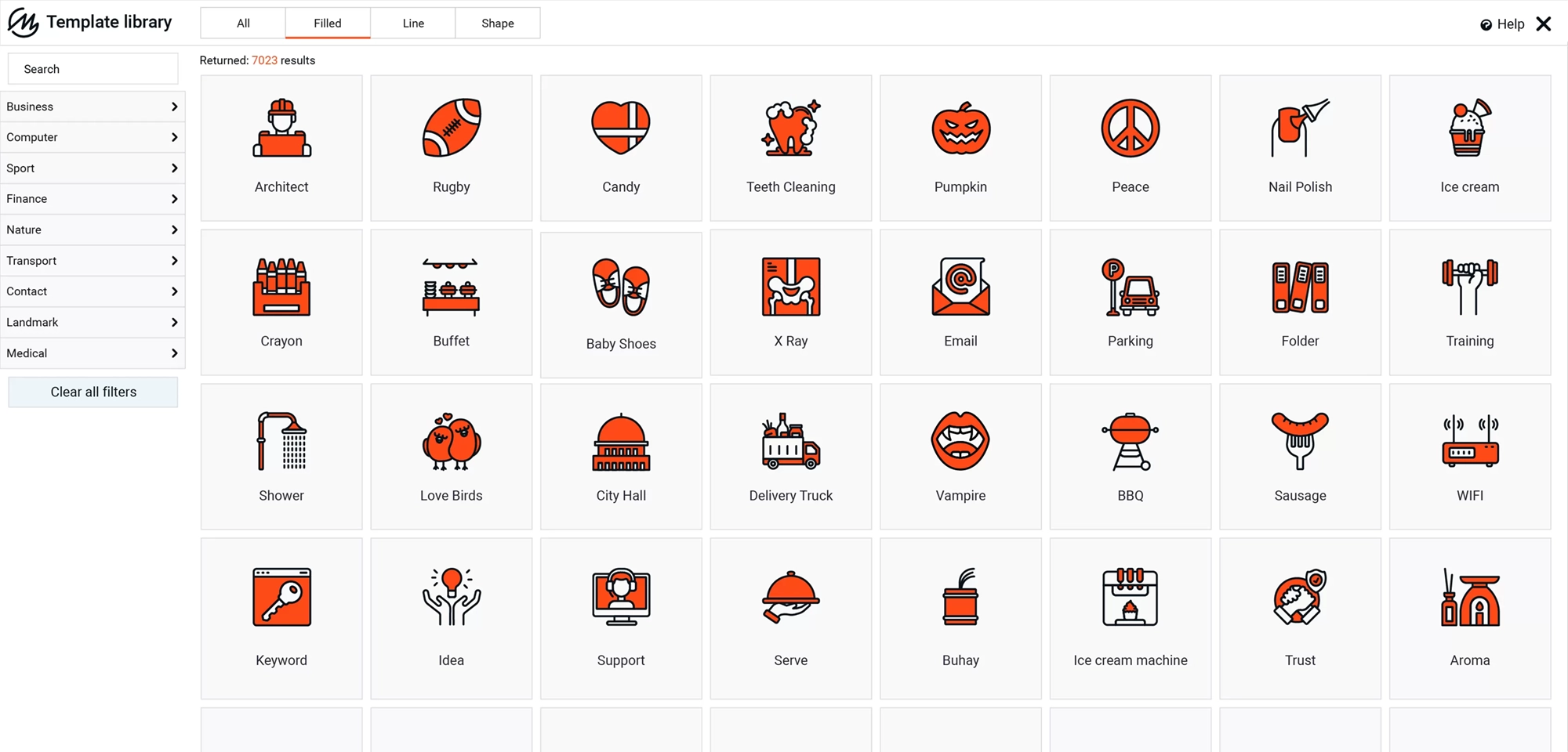 7000 searchable icons optimised for speed and only 2kb in size