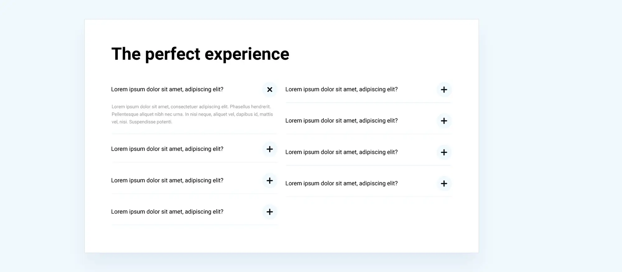 FAQ pattern example