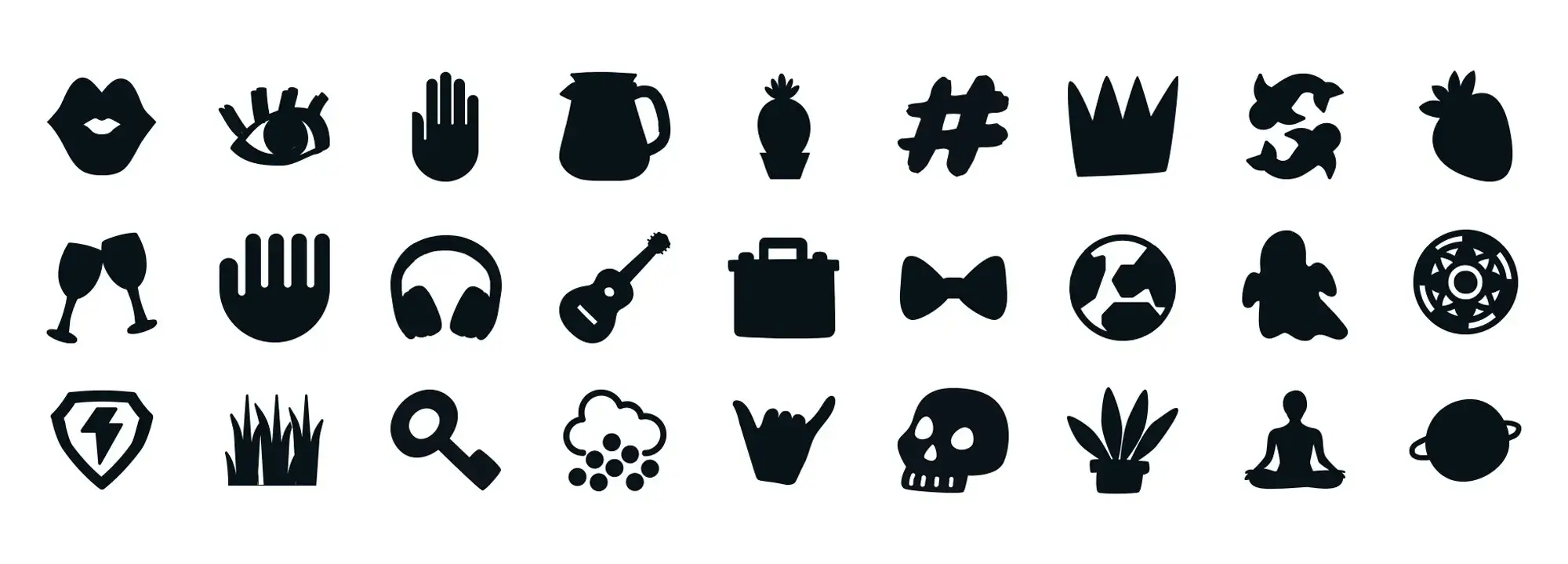 Free WordPress icons shapes and masks