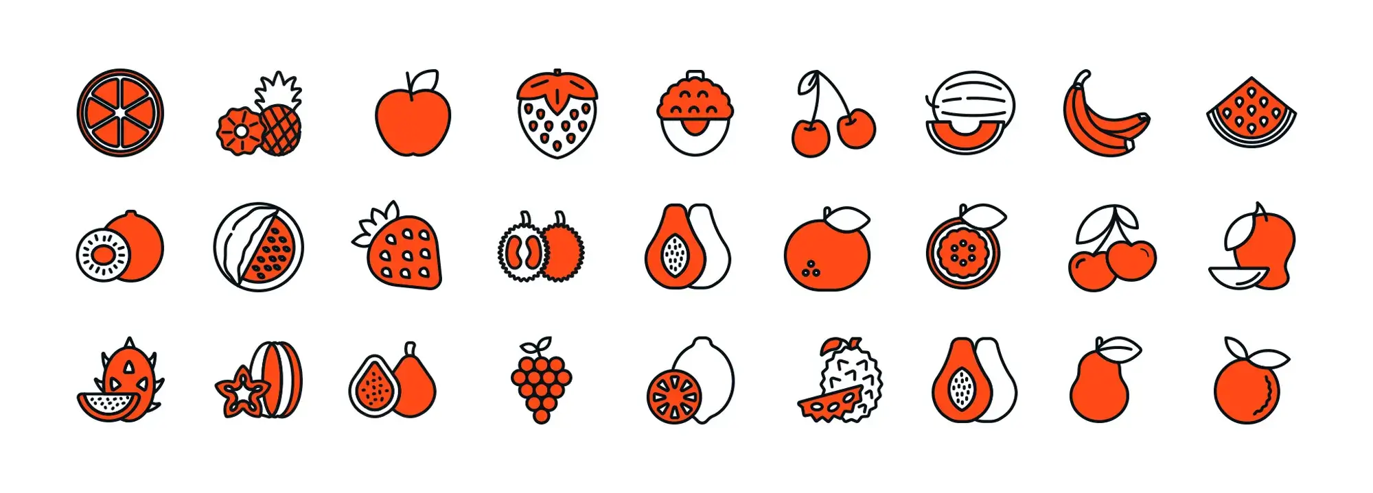 Fruit free WordPress icons