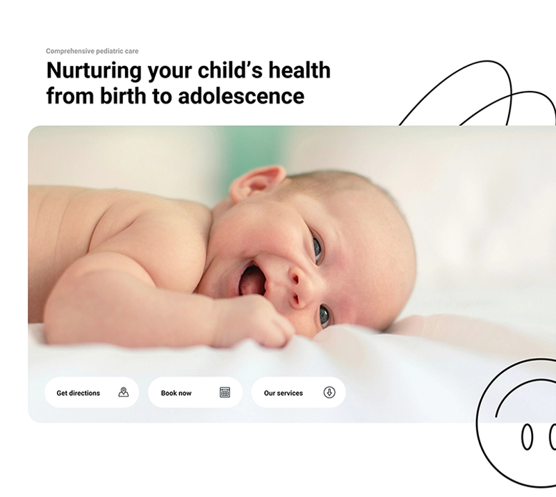 Pediatric wordpress homepage template