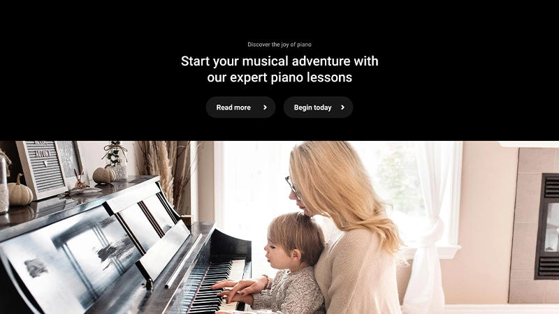 Homepage templates or Piano Lessons
