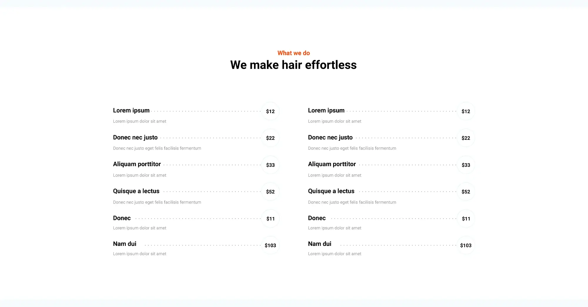 Responsive WordPress themes for hairdressers