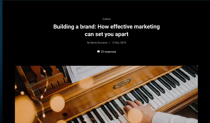 24 blog hero templates, captivate your audience instantly - Issue #32 2 Dark blog hero pattern WordPress