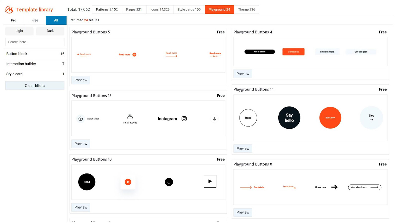 64 new button designs & performance improvements added - Issue #34 1 Buttons can be found in the Playground tab 1