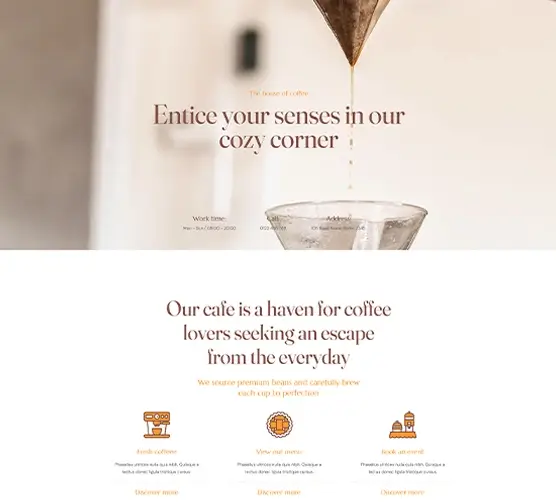 Cafe WordPress starter site