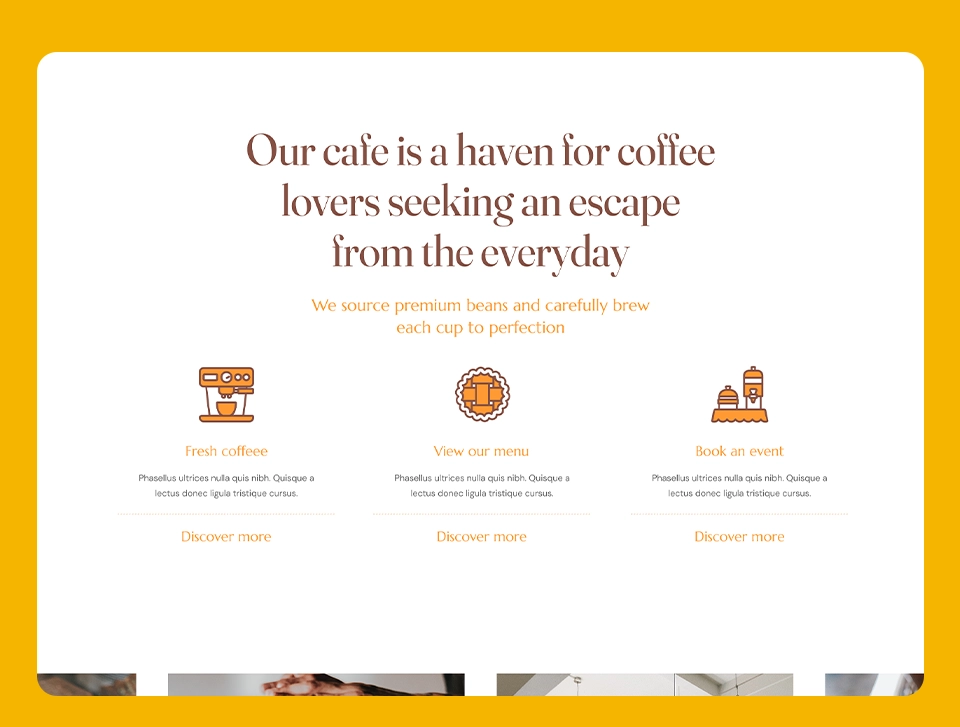 Cafe starter site for WordPress
