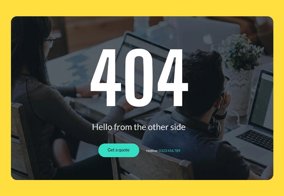 co working 404 page template
