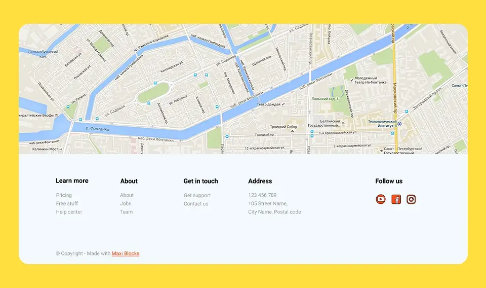 footer Wordpress patterns